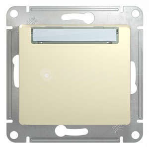 Механизм кнопки нажимной 1-кл. СП Glossa 10А IP20 (сх. 1) с табличкой беж. SchE GSL000219
