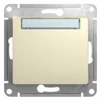 Механизм кнопки нажимной 1-кл. СП Glossa 10А IP20 (сх. 1) с табличкой беж. SchE GSL000219
