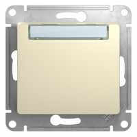 Механизм кнопки нажимной 1-кл. СП Glossa 10А IP20 (сх. 1) с табличкой беж. SchE GSL000219
