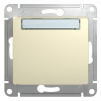 Механизм кнопки нажимной 1-кл. СП Glossa 10А IP20 (сх. 1) с табличкой беж. SchE GSL000219