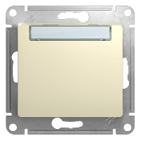 Механизм кнопки нажимной 1-кл. СП Glossa 10А IP20 (сх. 1) с табличкой беж. SchE GSL000219