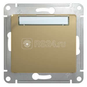 Механизм кнопки нажимной 1-кл. СП Glossa 10А IP20 (сх. 1) с табличкой титан SchE GSL000419