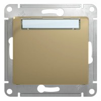Механизм кнопки нажимной 1-кл. СП Glossa 10А IP20 (сх. 1) с табличкой титан SchE GSL000419