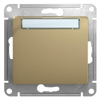 Механизм кнопки нажимной 1-кл. СП Glossa 10А IP20 (сх. 1) с табличкой титан SchE GSL000419