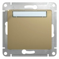 Механизм кнопки нажимной 1-кл. СП Glossa 10А IP20 (сх. 1) с табличкой титан SchE GSL000419