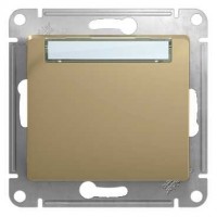 Механизм кнопки нажимной 1-кл. СП Glossa 10А IP20 (сх. 1) с табличкой титан SchE GSL000419