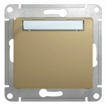 Механизм кнопки нажимной 1-кл. СП Glossa 10А IP20 (сх. 1) с табличкой титан SchE GSL000419