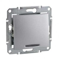 Механизм переключателя проходного 1-кл. СП Sedna 10А IP20 (сх. 6а) 250В с син. подсветкой алюм. SchE SDN1500160