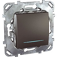 Механизм переключателя проходного 1-кл. СП Unica Top 10А IP20 (сх. 6а) с подсветкой графит SchE MGU5.203.12NZD