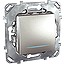 Механизм переключателя проходного 1-кл. СП Unica Top 10А IP20 (сх. 6а) с подсветкой алюм. SchE MGU5.203.30NZD