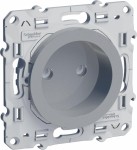 Механизм розетки 1-м СП 1мод. Odace 16А IP21 без заземл. защ. шторки винт. клеммы алюм. SchE S53R033