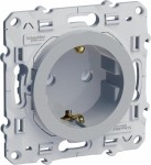 Механизм розетки 1-м СП 1мод. Odace 16А IP21 с заземл. защ. шторки винт. клеммы алюм. SchE S53R037