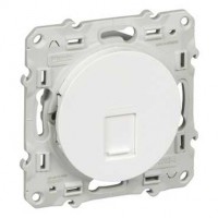 Механизм розетки компьютерной 1-м СП Odace RJ45 кат.5E UTP неэкранир. бел. SchE S52R471