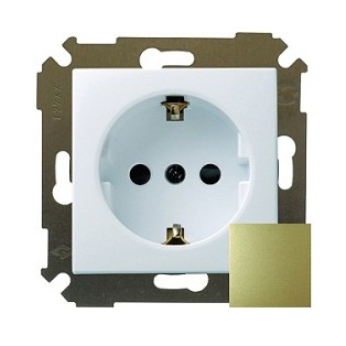 Механизм розетки 1-м сп simon34 с заземл. бронза simon 34432-036