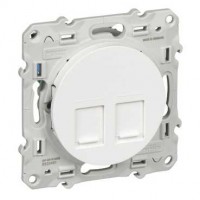 Механизм розетки компьютерной 2-м СП Odace RJ45 кат.5E неэкранир. бел. SchE S52R481