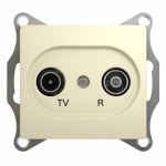 Розетка телевизионная оконечная TV/R 1-м СП Glossa 1дБ механизм беж. SchE GSL000294