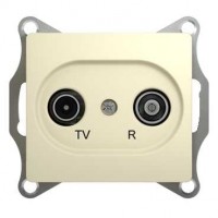 Розетка телевизионная оконечная TV/R 1-м СП Glossa 1дБ механизм беж. SchE GSL000294