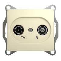 Розетка телевизионная проходная TV/R 1-м СП Glossa 4дБ механизм беж. SchE GSL000295