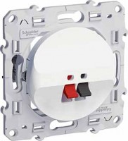 Розетка аудио СП Odace для колонок механизм бел. SchE S52R487