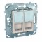 Механизм розетки компьютерной 2-м СП Unica RJ45 кат.5E беж. SchE MGU5.2020.25ZD