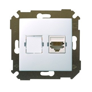 Механизм розетки комп. сп simon34 rj45 бел. simon 34598-030