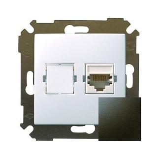 Механизм розетки комп. сп simon34 rj45 графит simon 34598-038