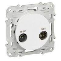 Механизм розетки СП R-TV-SAT Odace оконечная бел. SchE S52R455