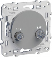 Механизм розетки СП R-TV-SAT Odace оконечная алюм. SchE S53R455