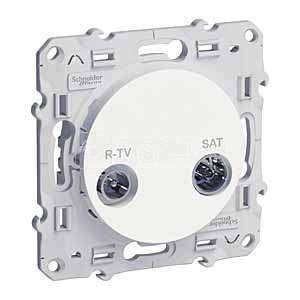 Механизм розетки СП R-TV-SAT Odace оконечная бел. SchE S52R455
