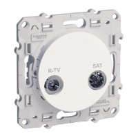 Механизм розетки СП R-TV-SAT Odace проходная бел. SchE S52R456