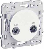 Механизм розетки СП R-TV-SAT Odace оконечная бел. SchE S52R455