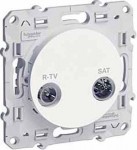 Механизм розетки СП R-TV-SAT Odace оконечная бел. SchE S52R455