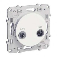 Механизм розетки СП R-TV-SAT Odace проходная бел. SchE S52R456