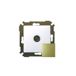 Механизм розетки сп tv simon34 одиночная бронза simon 34475-036