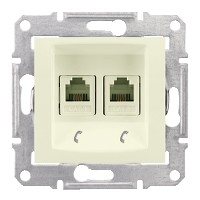 Механизм розетки телефонной 2-м СП Sedna RJ11 беж. SchE SDN4201147