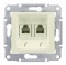 Механизм розетки телефонной 2-м СП Sedna RJ11 беж. SchE SDN4201147
