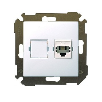 Механизм розетки телеф. сп simon34 rj11 бел. simon 34480-030