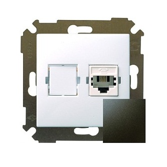 Механизм розетки телеф. сп simon34 rj11 графит simon 34480-038