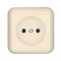 Розетка 1-м ОП Прима 10А IP20 250В без заземл. без защ. шторок сл. кость (опт. упак.) SchE RA10-164-S
