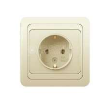Розетка 1-м сп classic 16а с заземл. крем. powerman 1156517