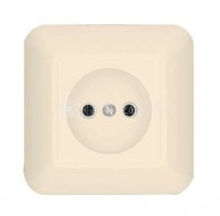 Розетка 1-м СП Прима 10А IP20 250В без заземл. без защ. шторок сл. кость (опт. упак.) SchE RS10-184-S