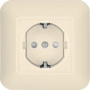 Розетка 1-м СП Прима 16А IP20 250В с заземл. защ. шторки сл. кость (опт. упак.) SchE RS16-004-S