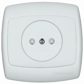 Розетка 1-м СП Рондо 10А IP20 250В без заземл. без защ. шторок бел. SchE RS10-185-BI