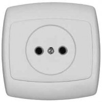 Розетка 1-м СП Рондо 10А IP20 250В без заземл. без защ. шторок бел. SchE RS10-185-BI