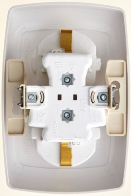 Розетка 2-м СП Рондо 16А IP20 250В с заземл. защ. шторки бел. SchE RS16-226-BI