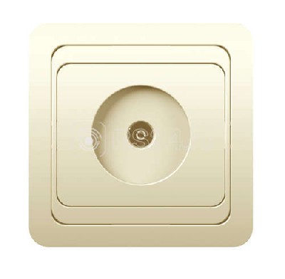 Розетка tv 1-м сп classic крем. powerman 1156516