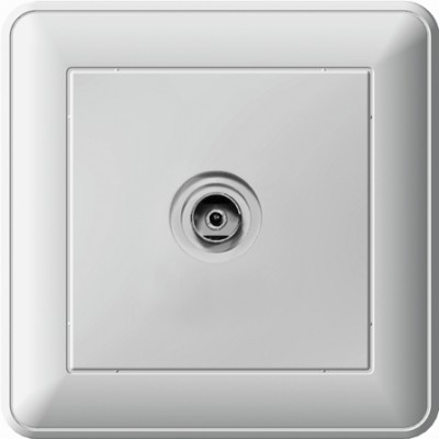 Розетка телевизионная оконечная TV 1-м СП W59 коннектор бел. SchE RTS-151-18