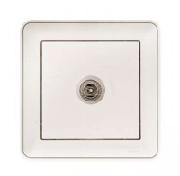 Розетка телевизионная оконечная TV 1-м СП W59 коннектор бел. SchE RTS-151-18