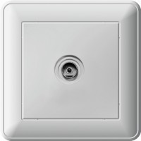 Розетка телевизионная оконечная TV 1-м СП W59 коннектор бел. SchE RTS-151-18