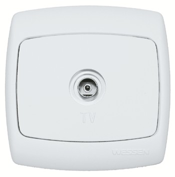 Розетка телевизионная TV СП Рондо бел. SchE RAT-1-BI